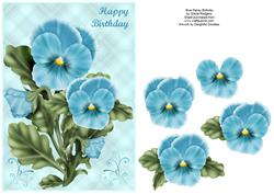 Blue Pansy Birthday