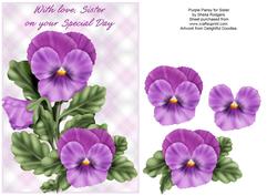 Purple Pansy for Sister