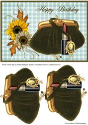 Green Velvet Bag