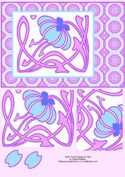 Celtic Flower Design on Tiles