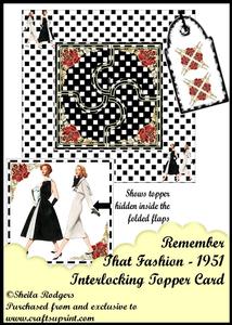 Interlocking Topper Card - Remember That Fashion? 1951