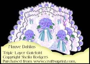 Triple Layer Gatefold - Mauve Dahlias