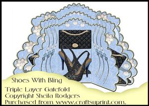 Triple Layer Gatefold - Shoes with Bling