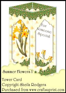 Tower Card - Summer Flowers 1
