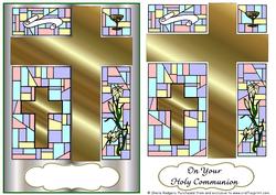 Stained Glass Window Cross 2
