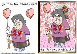 Aged Birthday Girl
