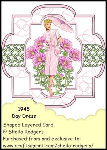 Shaped Layered Card - 1945 Day Dress