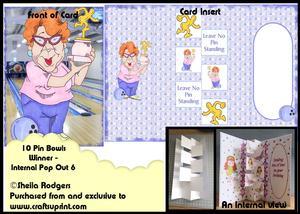 Internal Pop Out 6 Card - 10 Pin Bowls Winner