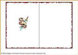 Snake Entwined Skull Tattoo Art Insert