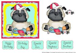 Pug Dog with Boy Toys 1