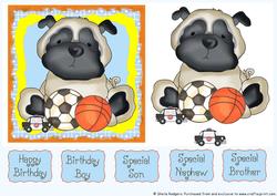 Pug Dog with Boy Toys 3