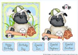 Pug Dog with Boy Toys 4