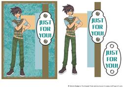 Manga Boy Cluster Card 1