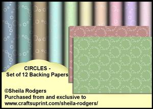 Circles - Set of 12 Backing Papers