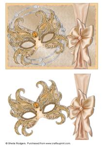 Golden Venetian Mask - Mini Kit