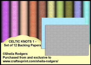 Celtic Knots 1 - Set of 12 Backing Papers