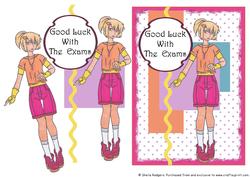 Young Girl Good Luck with Exams 2
