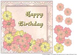 Flower Corner 1 - Happy Birthday