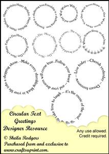 Circular Text Greetings - Designer Resource