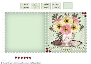 Flowers in Teacup 1 Mini Kit