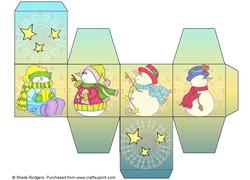 All in One Gift Box - Snowmen