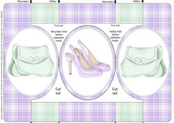 Handbags and Shoes Oval Folded Pop Out Card
