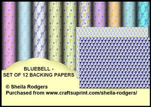 Bluebell - Set of 12 Backing Papers