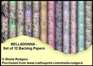 Belladonna - Set of 12 Backing Papers