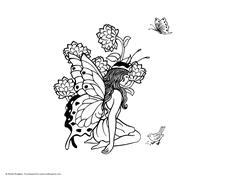 Digital Stamp - Kneeling Fairy