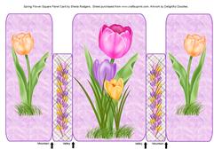 Spring Flower Square Panel Card