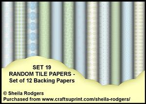 Set 19 Random Tile Papers