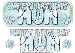 Scalloped Patchwork Name - Mum