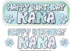 Scalloped Patchwork Name - Nana