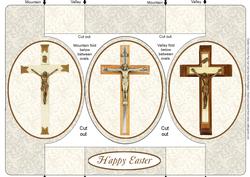 Easter Crosses Pop Out Card
