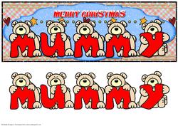 Large Dl Merry Christmas Mummy