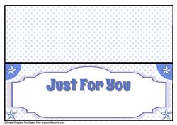 Just for You Insert Blue