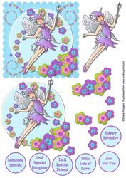 Happy Fairy with Flowers