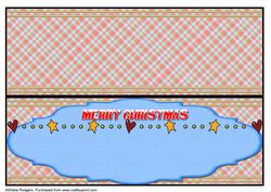 Large Dl Merry Christmas Insert