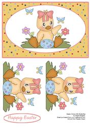 Easter Chick with Butterflies