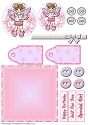 Mix'n'match Card - Fairy in Pink