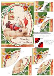 Duo Corner Stacker - Festive Hugs Santa