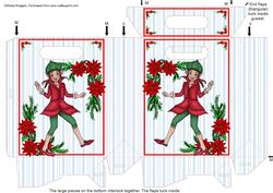 Gusset Sided Gift Bag - Christmas Pixie