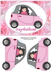 Congratulations Pink Car