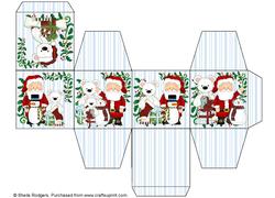 All in One Gift Box - Santa with Bears and Snowmen