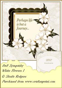 8x8 Sympathy White Flowers 1 - Mini Kit