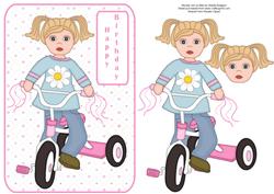 Blonde Girl on Bike
