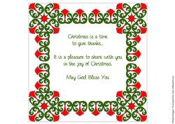 8x8 Christmas Greeting Insert 24