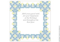 8x8 Christmas Greeting Insert 40
