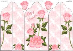 Pink Rose Scallop Triptych