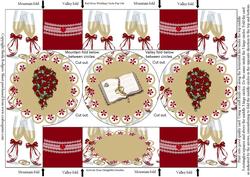 Red Rose Wedding Circle Pop Out